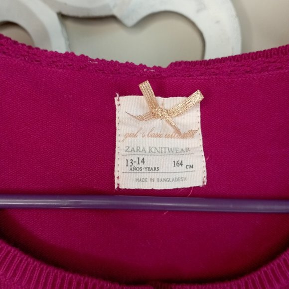 Zara Deep Purple Fuchsia Cardigan - Picture 3 of 7